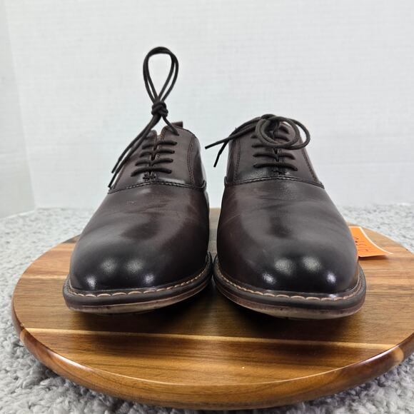 Mark Nason Ottomatic G&T Brown Leather Plain Toe Lugged Sole Oxford Mens 11 - Picture 5 of 13